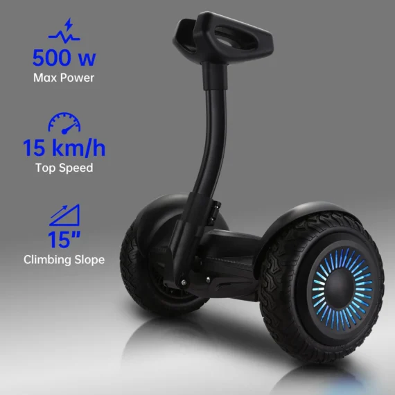 Hybrid Duo Miniseg Black with Handle Hoverboard